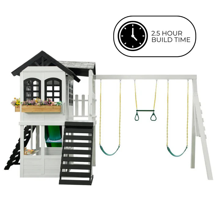 Reign Two Story Playhouse w/ Swing Set