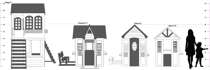 Custom Reign Two Story Playhouse (Playhouse only) (Pink)