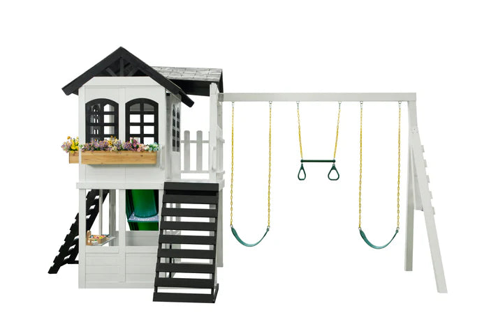 Reign Two Story Playhouse w/ Swing Set